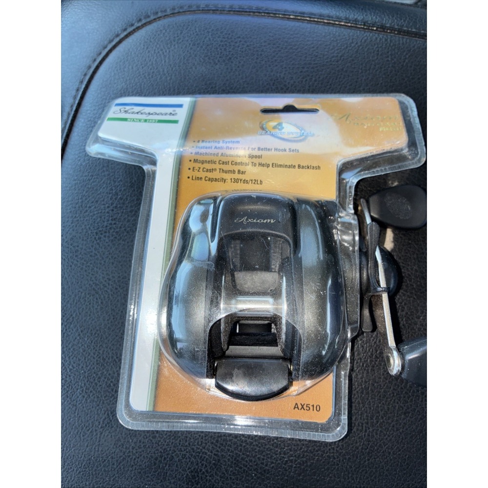 New In Plastic Shakespeare Axiom AX510 4 Bearing Bait Cast Reel